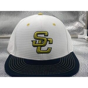 South Central School District Baseball Hat Men S/M White  Spartan Logo Fitted